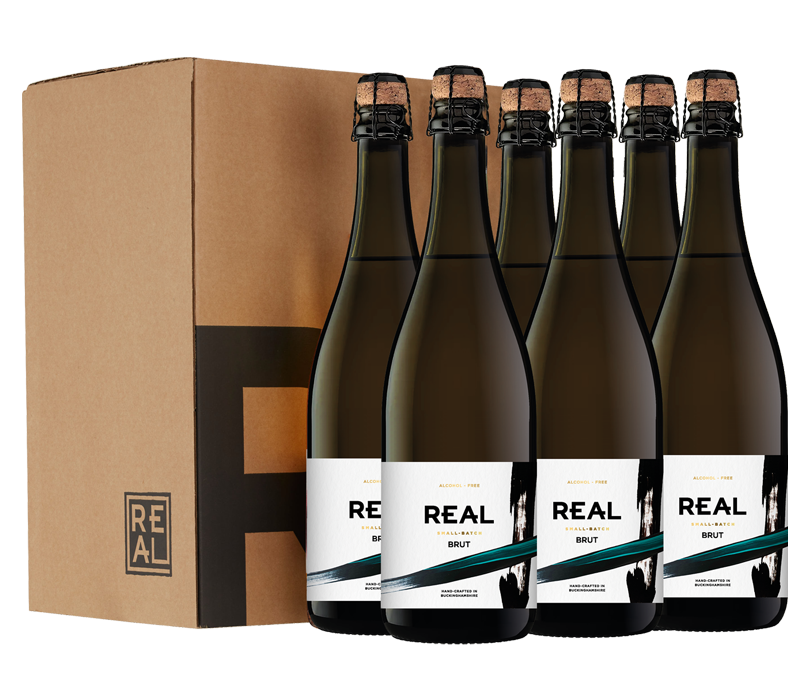 REAL Alcohol-Free Brut Sparkling, Case Of 6 x 750 Ml Bottles