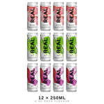 REAL Slow Fermented Sparkling Tea Mixed Pack (12 x 250mL Cans)