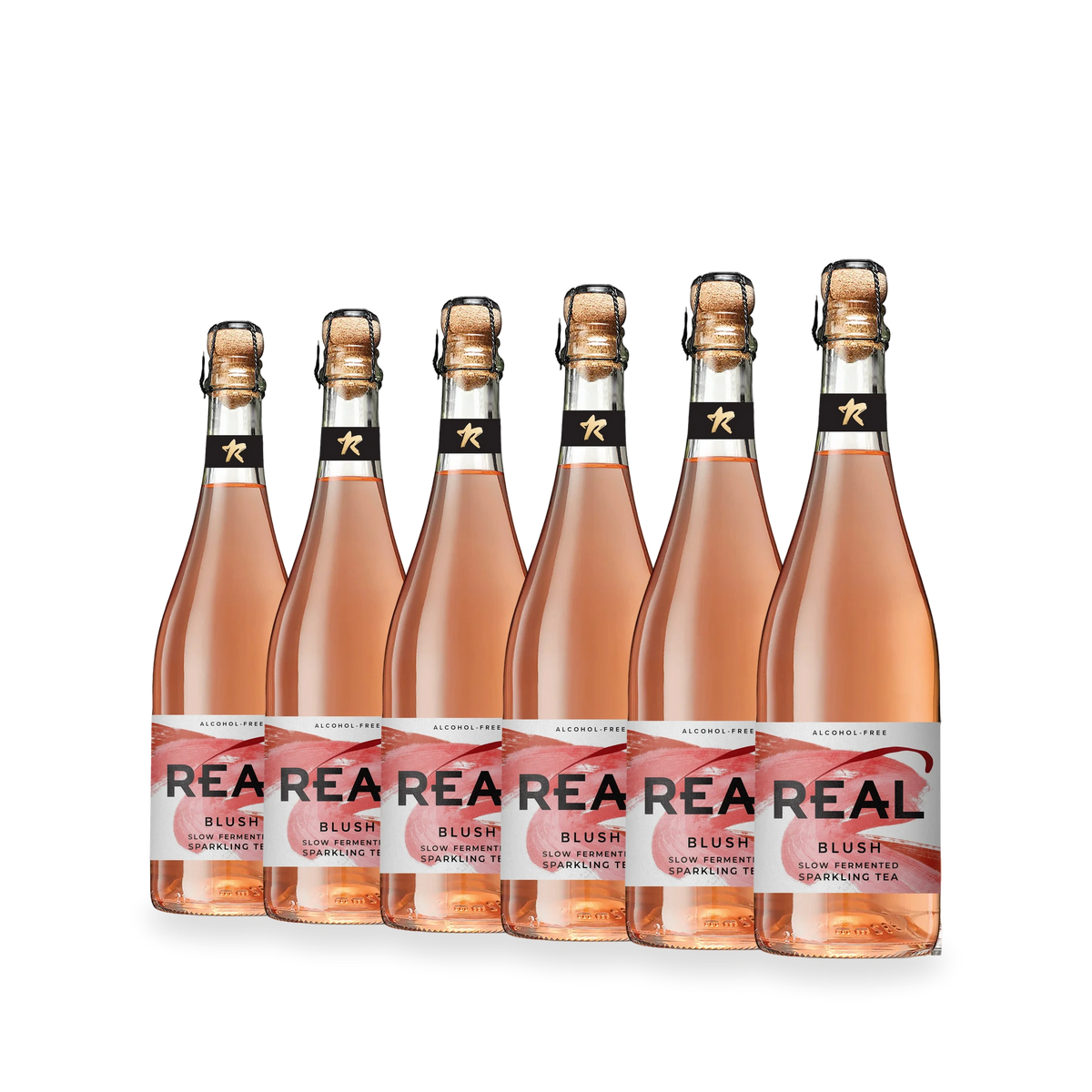 REAL Blush Slow Fermented Sparkling Tea (6 x 750mL Bottles)