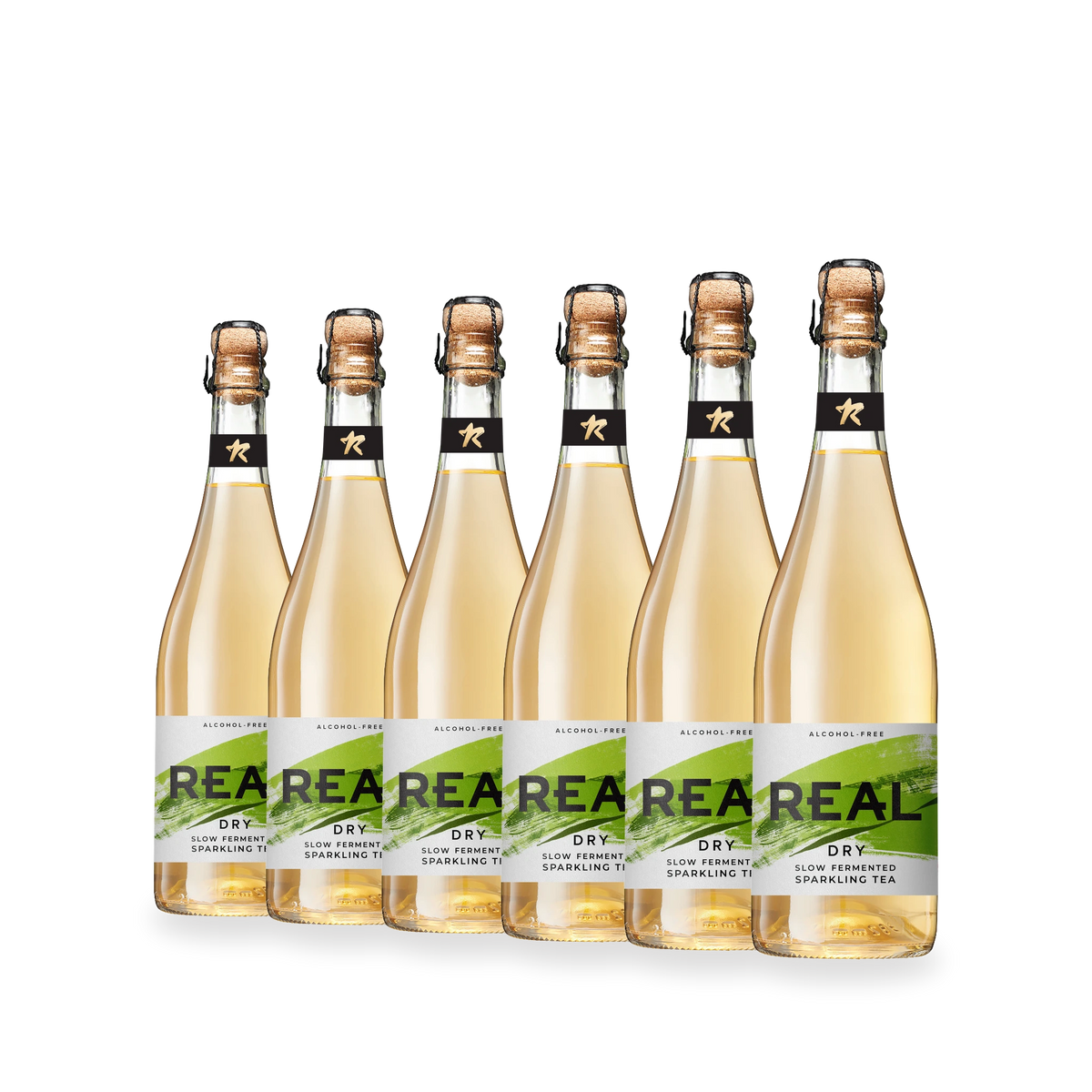 REAL Dry Slow Fermented Sparkling Tea (6 x 750mL Bottles)