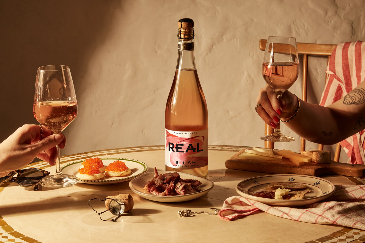 REAL Blush Bottle With Food Pairing, Fermentery Dining Experience